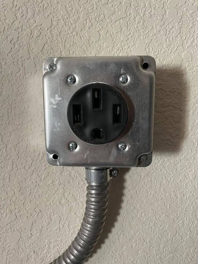 NEMA 14-50 outlet installed for Electrical Panel Upgrade in Rollin